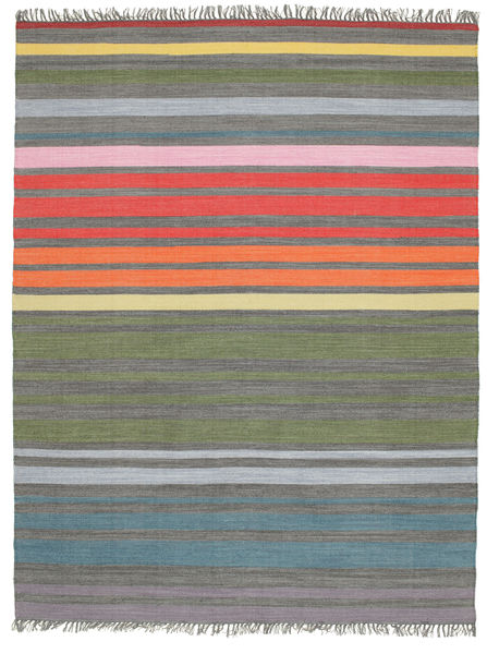  Rainbow Stripe - Multicolor Alfombra 200X250 Moderna Tejida A Mano Multicolor (Algodón, )