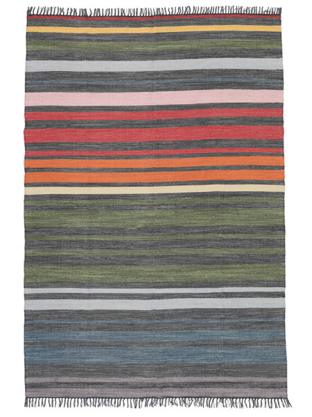  200X300 Rayas Rainbow Stripe Alfombra - Multicolor Algodón, 