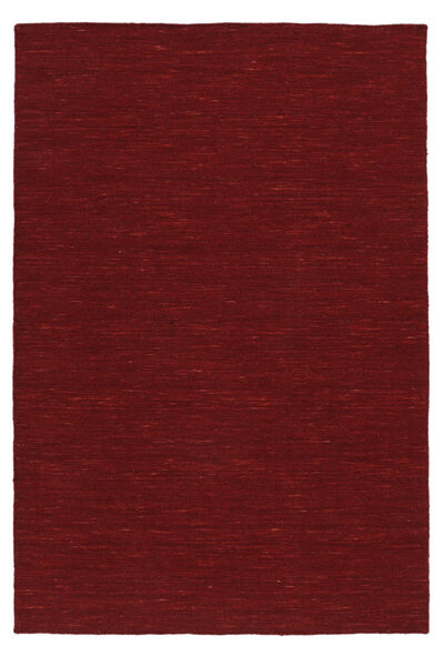  Kilim Loom - Rojo Oscuro Alfombra 140X200 Moderna Tejida A Mano Rojo Oscuro/Beige (Lana, India)