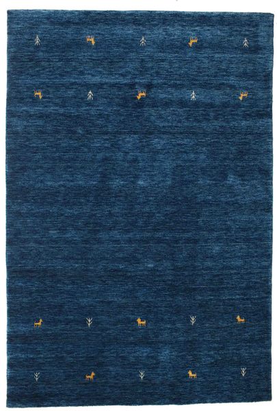  Gabbeh Loom Two Lines - Azul Oscuro Alfombra 160X230 Moderna Azul Oscuro (Lana, India)