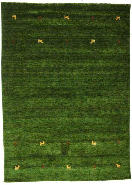  Gabbeh Loom Two Lines - Verde Alfombra 160X230 Moderna Verde (Lana, )