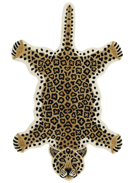  Leopard - Beige Alfombra 100X160 Moderna Beige/Negro (Lana, India)