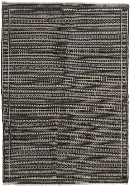  Kilim Alfombra 159X227 Oriental Tejida A Mano Gris Oscuro/Negro (Lana, Persia/Irán)