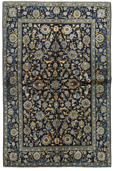  Keshan Alfombra 134X205 Oriental Hecha A Mano Azul Oscuro/Gris Oscuro (Lana, Persia/Irán)