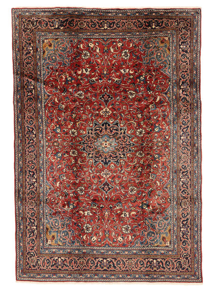 Alfombra Oriental Mahal 217X318 Rojo Oscuro/Negro (Lana, Persia/Irán)