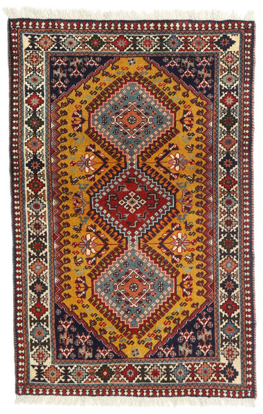  Yalameh Alfombra 81X126 Oriental Hecha A Mano Rojo Oscuro/Marrón Oscuro (Lana, Persia/Irán)
