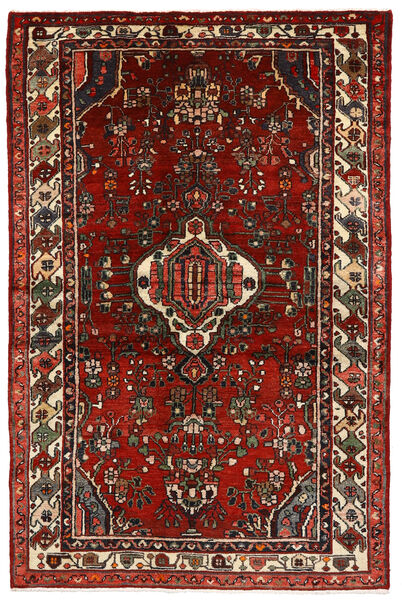  Hosseinabad Alfombra 133X204 Oriental Hecha A Mano Rojo Oscuro/Marrón Oscuro (Lana, Persia/Irán)