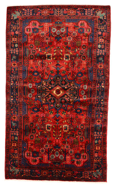  Nahavand Old Alfombra 151X260 Oriental Hecha A Mano Rojo Oscuro/Óxido/Roja (Lana, Persia/Irán)