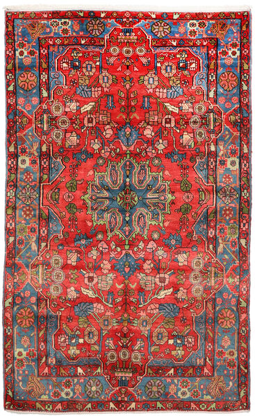  Nahavand Old Alfombra 156X252 Oriental Hecha A Mano Rojo Oscuro/Roja (Lana, Persia/Irán)