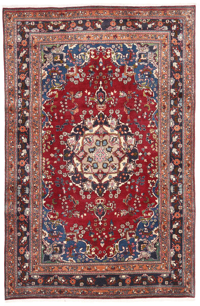  Mashad Alfombra 200X308 Oriental Hecha A Mano Rojo Oscuro/Púrpura Oscuro (Lana, Persia/Irán)