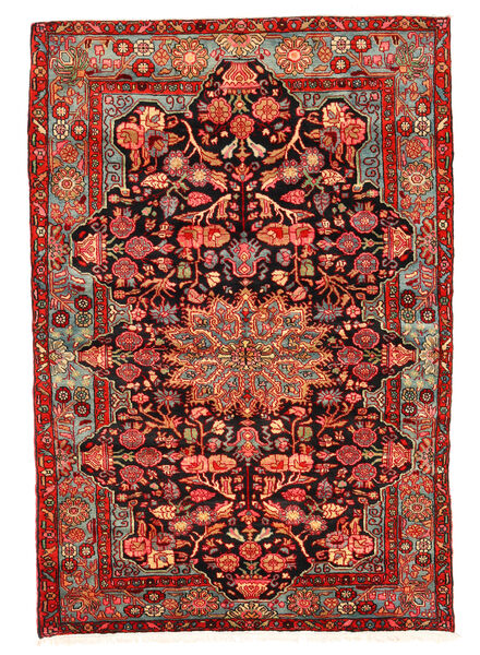  Nahavand Old Alfombra 158X230 Oriental Hecha A Mano Rojo Oscuro/Óxido/Roja (Lana, Persia/Irán)