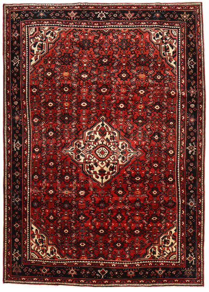 Alfombra Persa Hosseinabad 213X302 Marrón/Rojo (Lana, Persia/Irán)