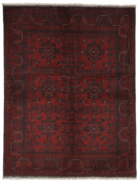 150X194 Alfombra Oriental Afghan Khal Mohammadi Negro/Rojo Oscuro (Lana, Afganistán)