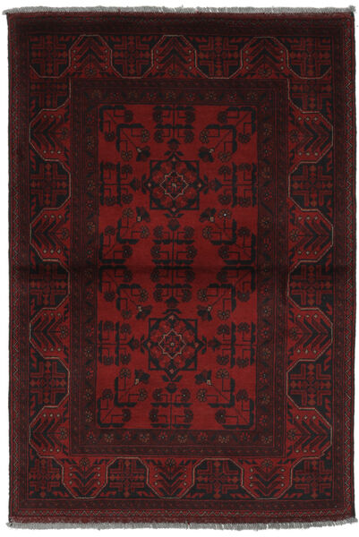  Afghan Khal Mohammadi Alfombra 100X153 De Lana Negro/Rojo Oscuro Pequeño 