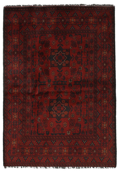  Afghan Khal Mohammadi Alfombra 101X149 De Lana Negro/Rojo Oscuro Pequeño 
