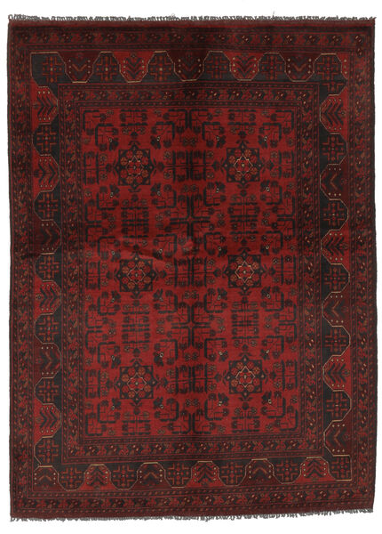 149X204 Alfombra Oriental Afghan Khal Mohammadi Negro/Rojo Oscuro (Lana, Afganistán)
