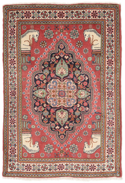  Afshar/Sirjan Alfombra 71X105 Oriental Hecha A Mano Roja/Marrón Oscuro (Lana, Persia/Irán)