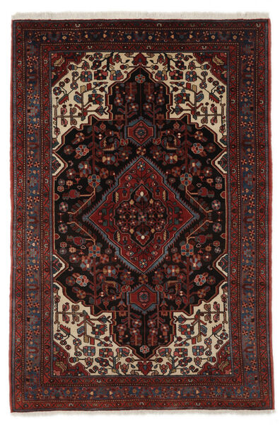 Alfombra Oriental Nahavand Old Alfombra 153X232 Negro/Rojo Oscuro (Lana, Persia/Irán)