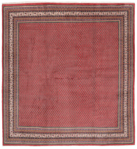 Alfombra Oriental Sarough Mir Alfombra 298X318 Cuadrada Rojo Oscuro/Marrón Grande (Lana, Persia/Irán)