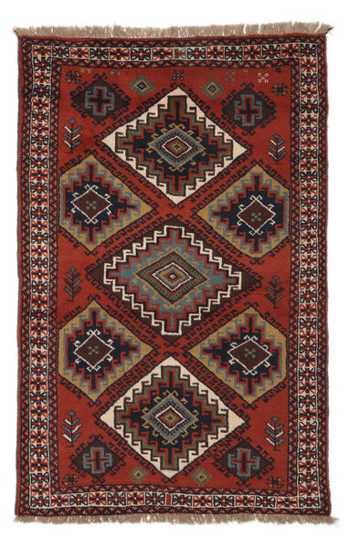 Alfombra Oriental Gutchan Alfombra 118X193 Negro/Rojo Oscuro (Lana, Persia/Irán)