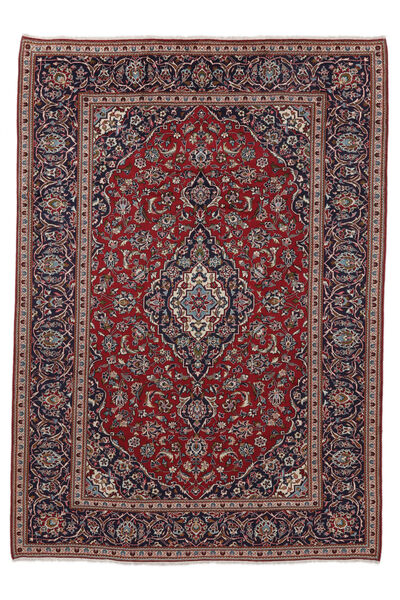 242X342 Alfombra Oriental Keshan Negro/Rojo Oscuro (Lana, Persia/Irán)