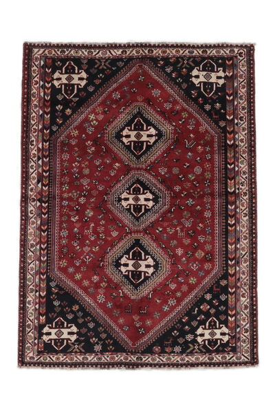 Alfombra Persa Shiraz Alfombra 181X250 Negro/Rojo Oscuro (Lana, Persia/Irán)