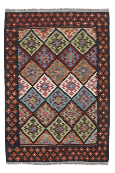  Kilim Afghan Old Style Alfombra 128X185 Oriental Tejida A Mano Púrpura Oscuro/Marrón Oscuro (Lana, Afganistán)