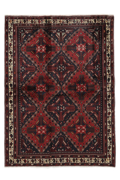 Alfombra Oriental Afshar Alfombra 164X224 Negro/Rojo Oscuro (Lana, Persia/Irán)
