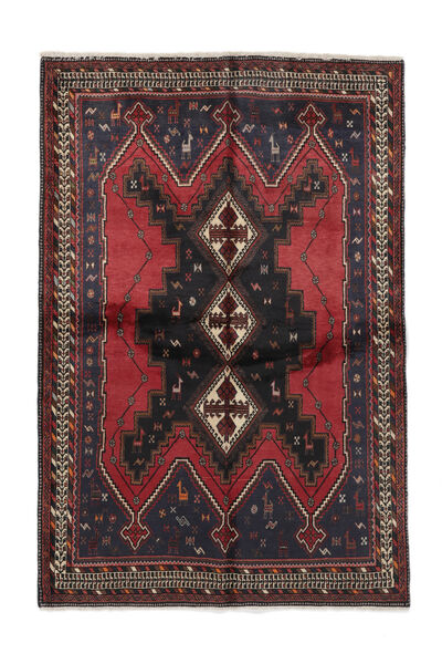 Alfombra Oriental Afshar Alfombra 152X227 Negro/Rojo Oscuro (Lana, Persia/Irán)