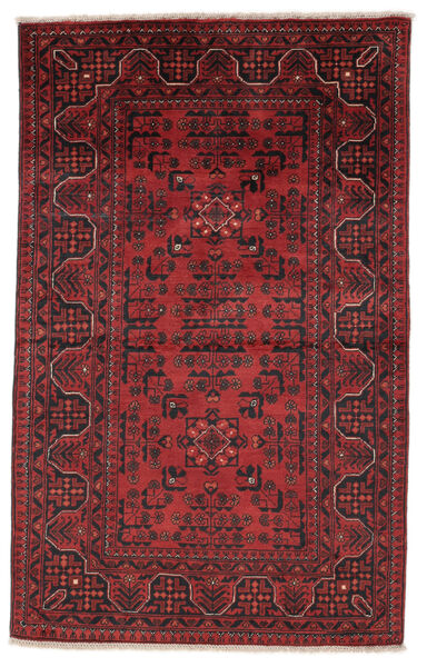 100X156 Alfombra Kunduz Oriental Rojo Oscuro/Negro (Lana, Afganistán)