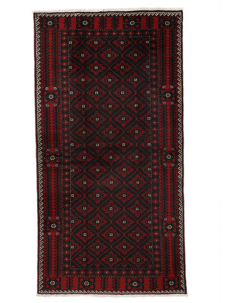 Alfombra Oriental Belouch Alfombra 118X226 Negro/Rojo Oscuro (Lana, Persia/Irán)