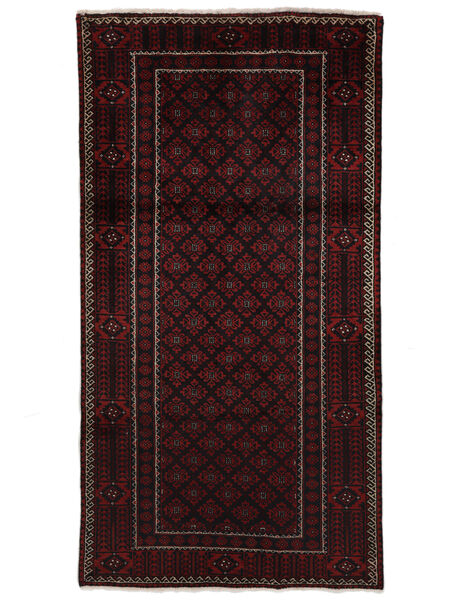 Alfombra Persa Belouch Alfombra 114X216 Negro/Rojo Oscuro (Lana, Persia/Irán)