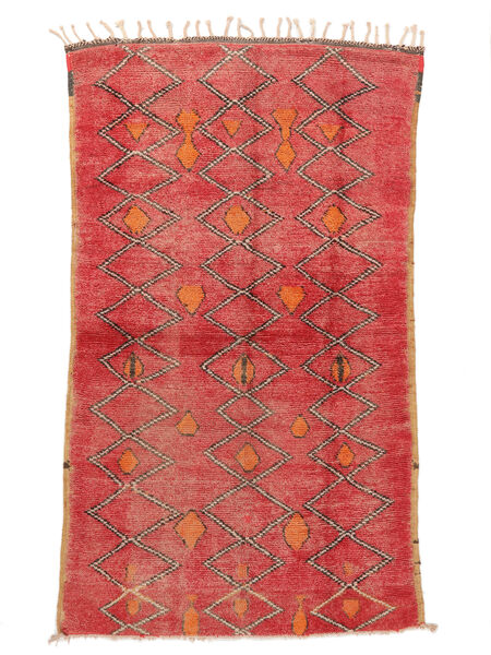  Berber Moroccan - Mid Atlas Vintage Alfombra 150X260 Moderna Hecha A Mano Rojo Oscuro/Rojo (Lana, )
