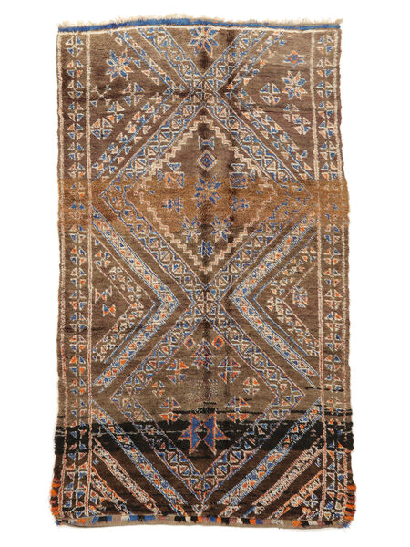 185X323 Alfombra Berber Moroccan - Mid Atlas Vintage Moderna Marrón/Negro (Lana, Marruecos)