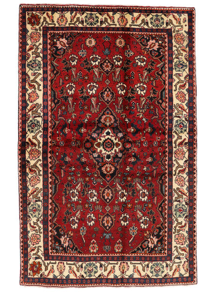 134X211 Alfombra Nahavand Oriental Rojo Oscuro/Negro (Lana, Persia/Irán)