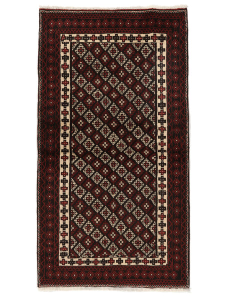 99X181 Alfombra Oriental Belouch Alfombra Negro/Marrón (Lana, Persia/Irán)