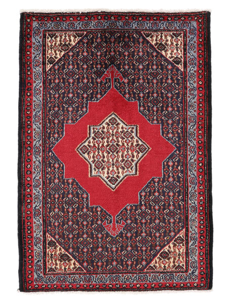 71X104 Alfombra Oriental Senneh Negro/Rojo Oscuro (Lana, Persia/Irán)