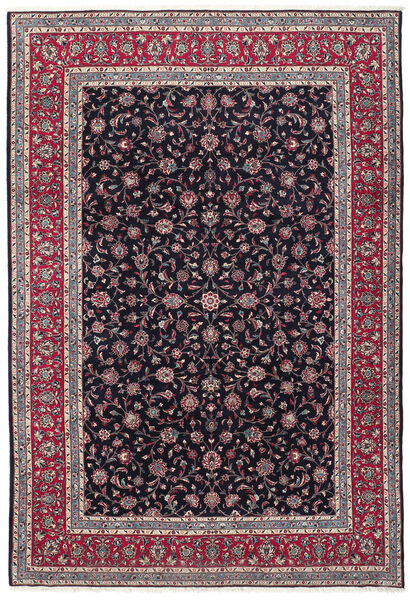 252X373 Alfombra Keshan Fine Oriental Negro/Rojo Oscuro Grande (Lana, Persia/Irán)