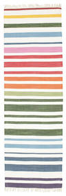  Rainbow Stripe - Multicolor Alfombra 80X250 Moderna Tejida A Mano Alfombra De Pasillo Multicolor (Algodón, )