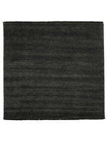  Handloom Fringes - Negro/Gris Alfombra 300X300 Moderna Cuadrada Negro Grande (Lana, India)