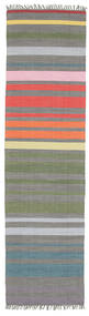  Rainbow Stripe - Gris Alfombra 80X300 Moderna Tejida A Mano Gris Oscuro/Gris Claro (Algodón, India)