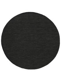  Kilim Loom - Negro Alfombra Ø 250 Moderna Tejida A Mano Redonda Negro/Beige Grande (Lana, India)