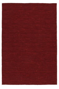  Kilim Loom - Rojo Oscuro Alfombra 140X200 Moderna Tejida A Mano Rojo Oscuro/Beige (Lana, India)