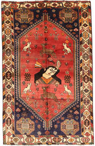 161X255 Alfombra Gashgai Fine Oriental Marrón/Rojo Oscuro (Lana, Persia/Irán)