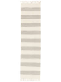  Cotton Stripe - Steel Grey Alfombra 80X300 Moderna Tejida A Mano Gris Claro/Gris Oscuro (Algodón, India)