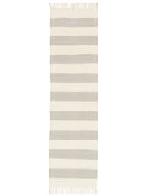  80X300 Rayas Pequeño Cotton Stripe Alfombra - Gris/Blanco Crudo Algodón, 