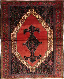  Senneh Alfombra 155X190 Oriental Hecha A Mano Rojo Oscuro/Marrón Oscuro (Lana, Persia/Irán)