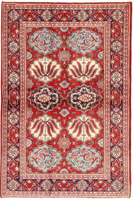 130X197 Alfombra Oriental Keshan Alfombra Rojo/Beige (Lana, Persia/Irán)