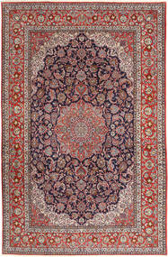  Isfahan Urdimbre De Seda Alfombra 200X310 Oriental Hecha A Mano Rojo Oscuro/Gris Claro (Lana/Seda, Persia/Irán)