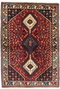 Alfombra Oriental Yalameh Alfombra 102X150 Rojo Oscuro/Marrón (Lana, Persia/Irán)